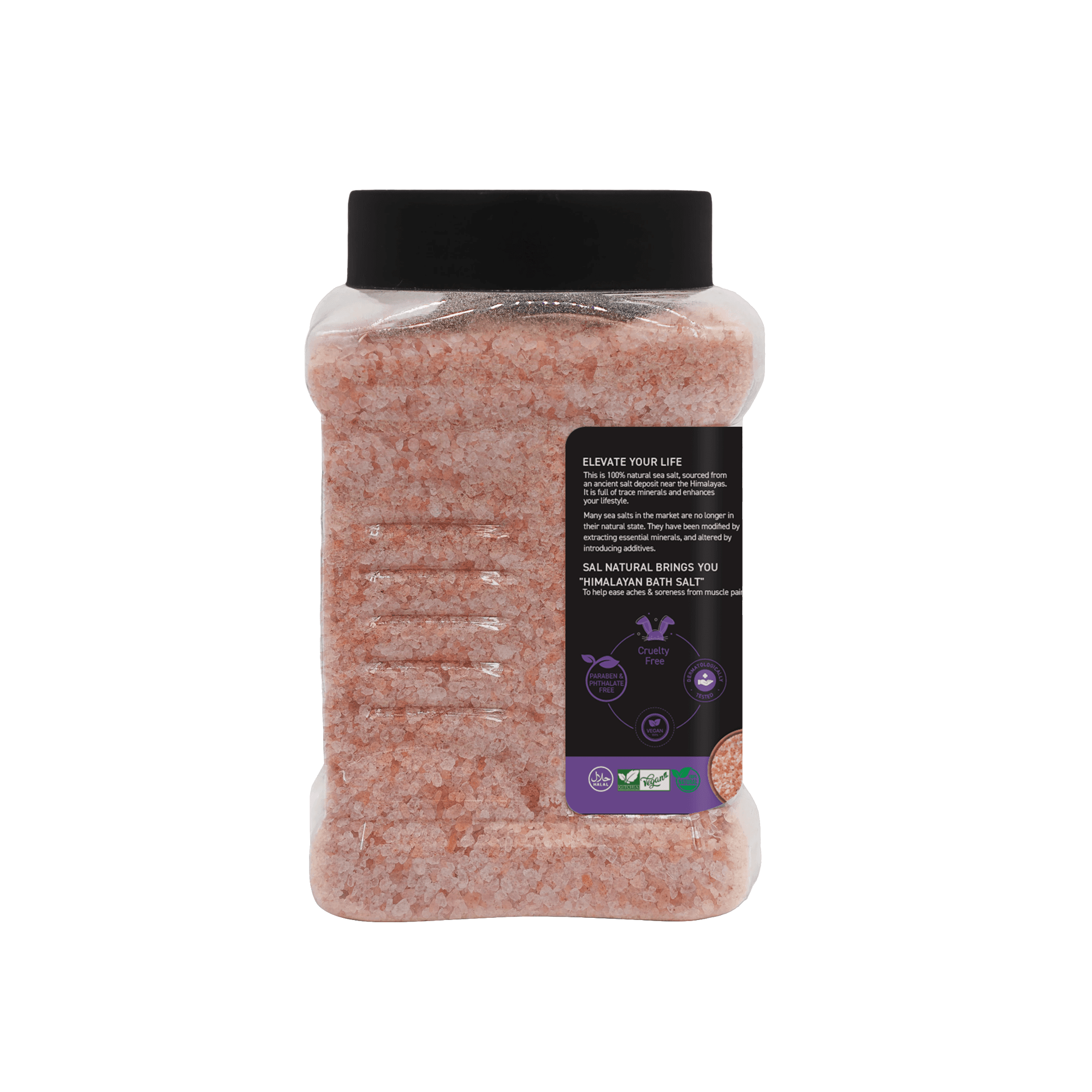 Himalayan Pink Bath Salt, Lavender, 5 lb Jar - View 3